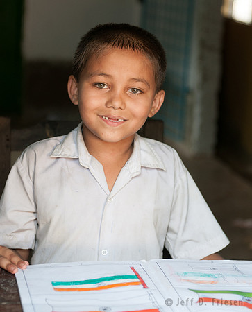 Boy in school