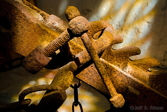 Rusted farm implement - interior
