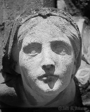 Stone face #4, exterior BW