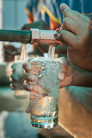 Clean Drinking Water Filling Glass